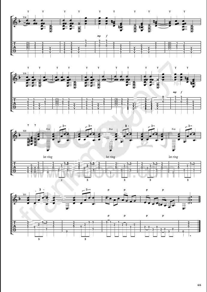 Andy Mckee Common Ground吉他谱 指弹六线谱