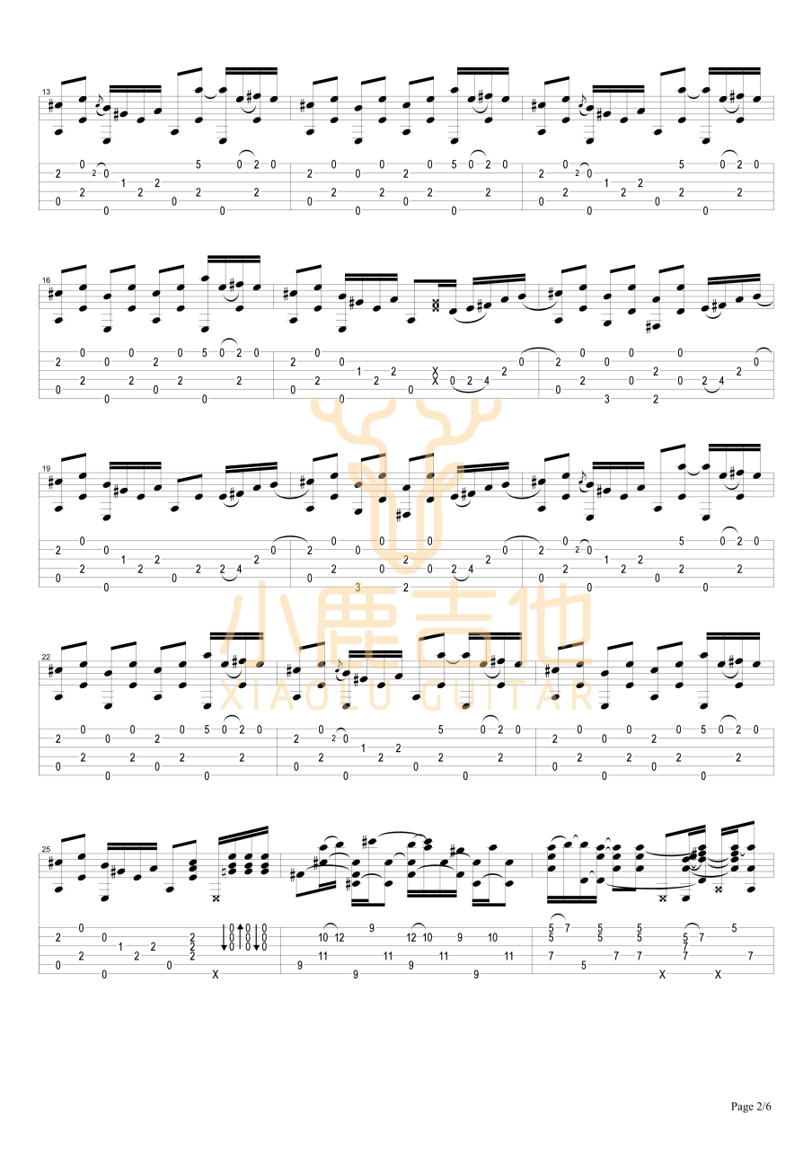 Tommy Emmanuel Guitar Rag吉他谱 指弹六线谱