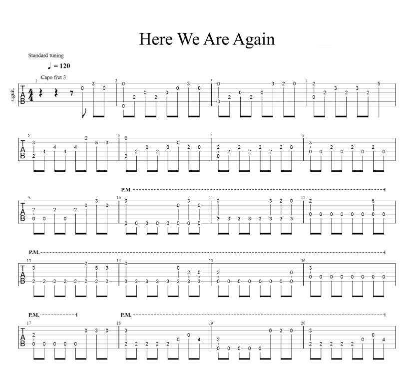 Various Artists Here We Are Again指弹谱