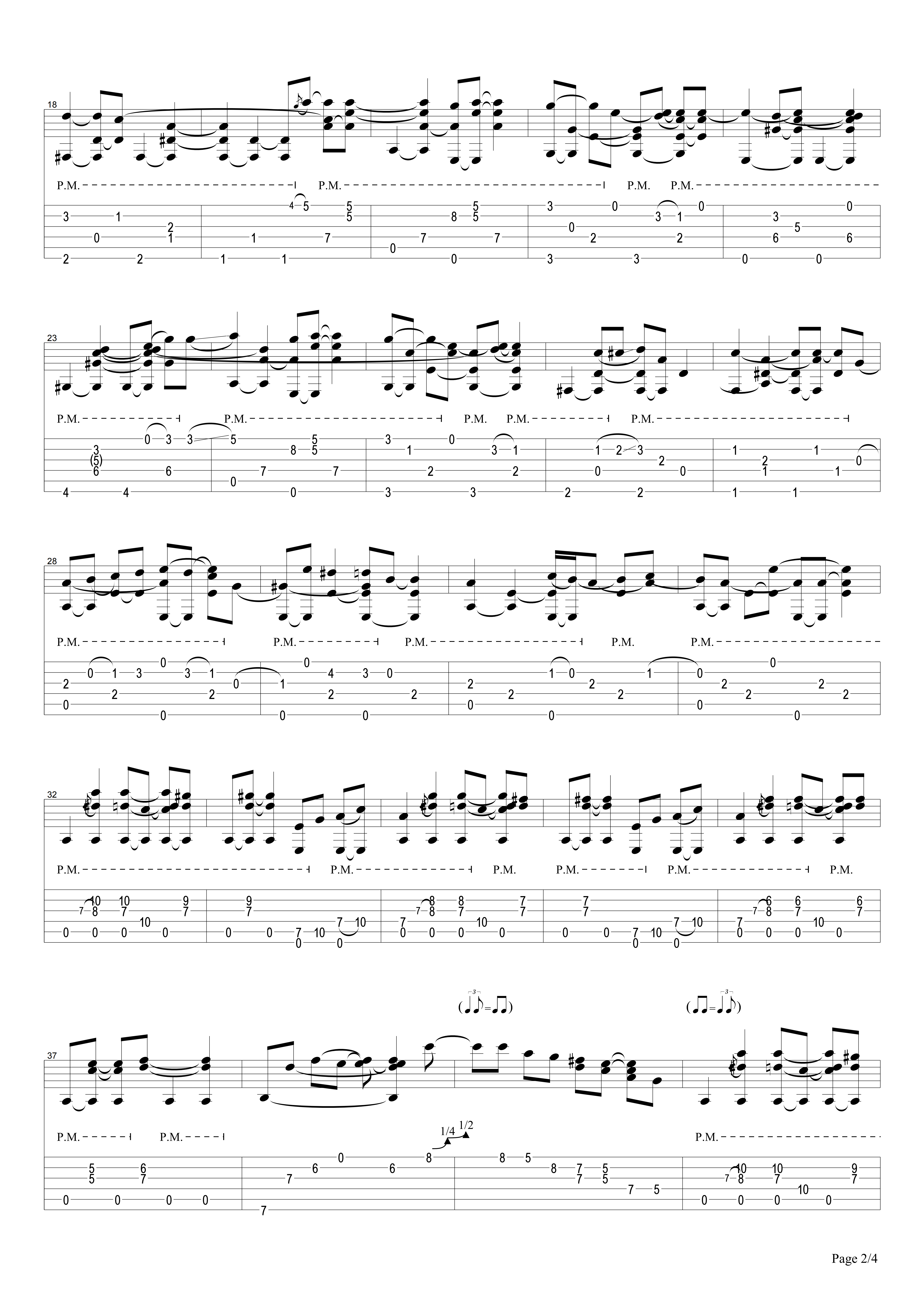 Tommy Emmanuel House Of The Rising Sun-fragment吉他谱 指弹六线谱