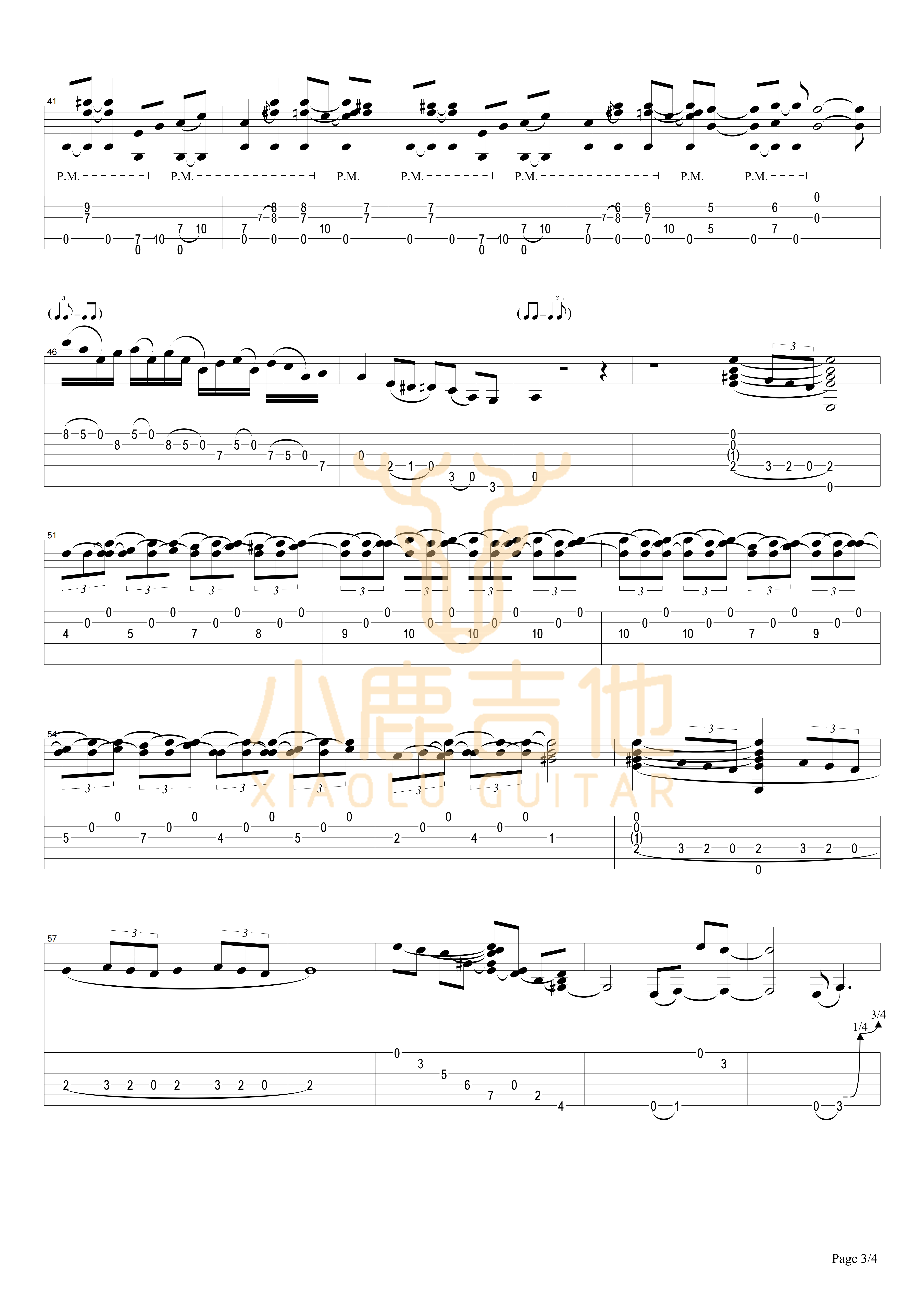 Tommy Emmanuel House Of The Rising Sun-fragment吉他谱 指弹六线谱