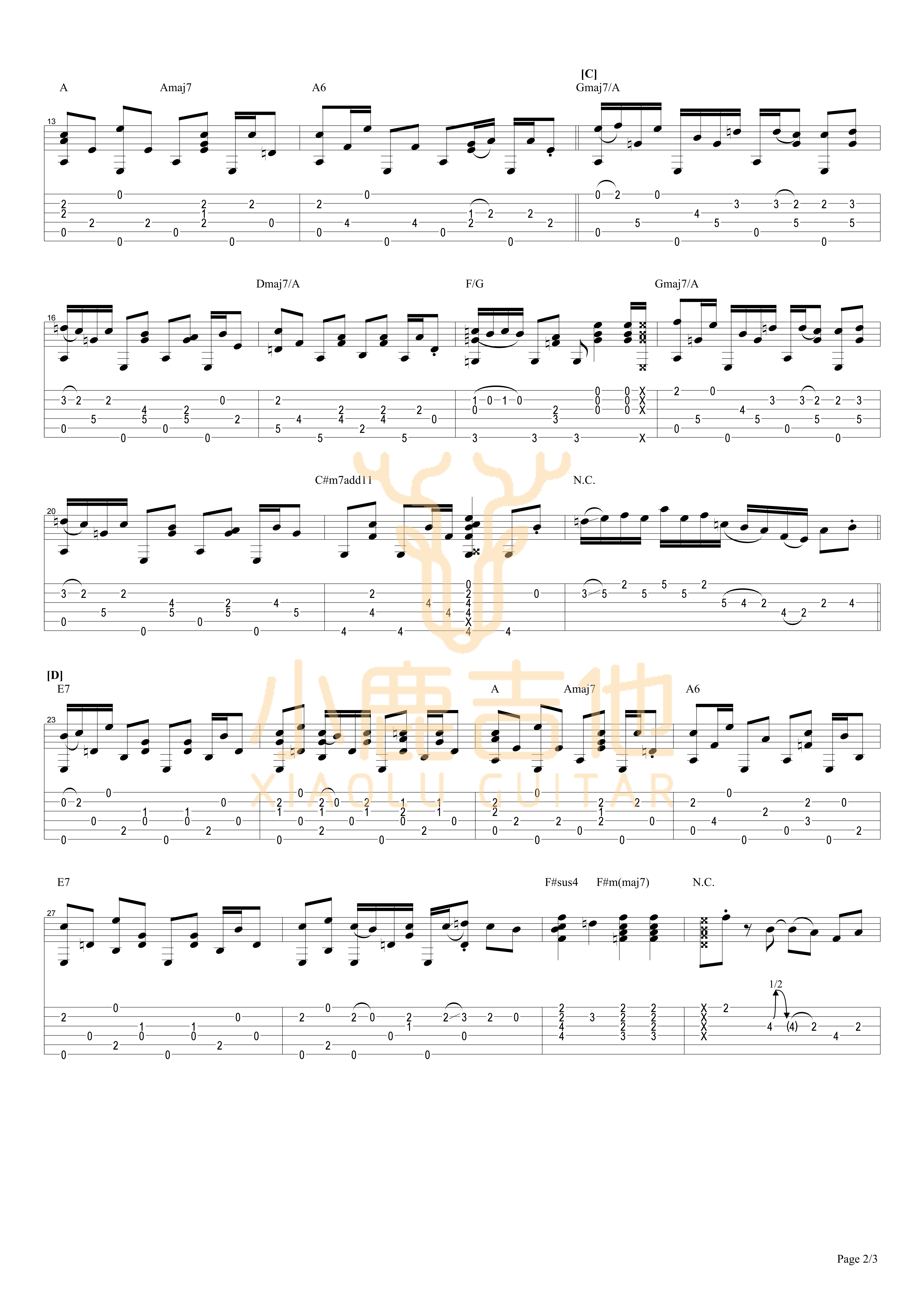 Tommy Emmanuel I Go To Rio吉他谱 指弹六线谱