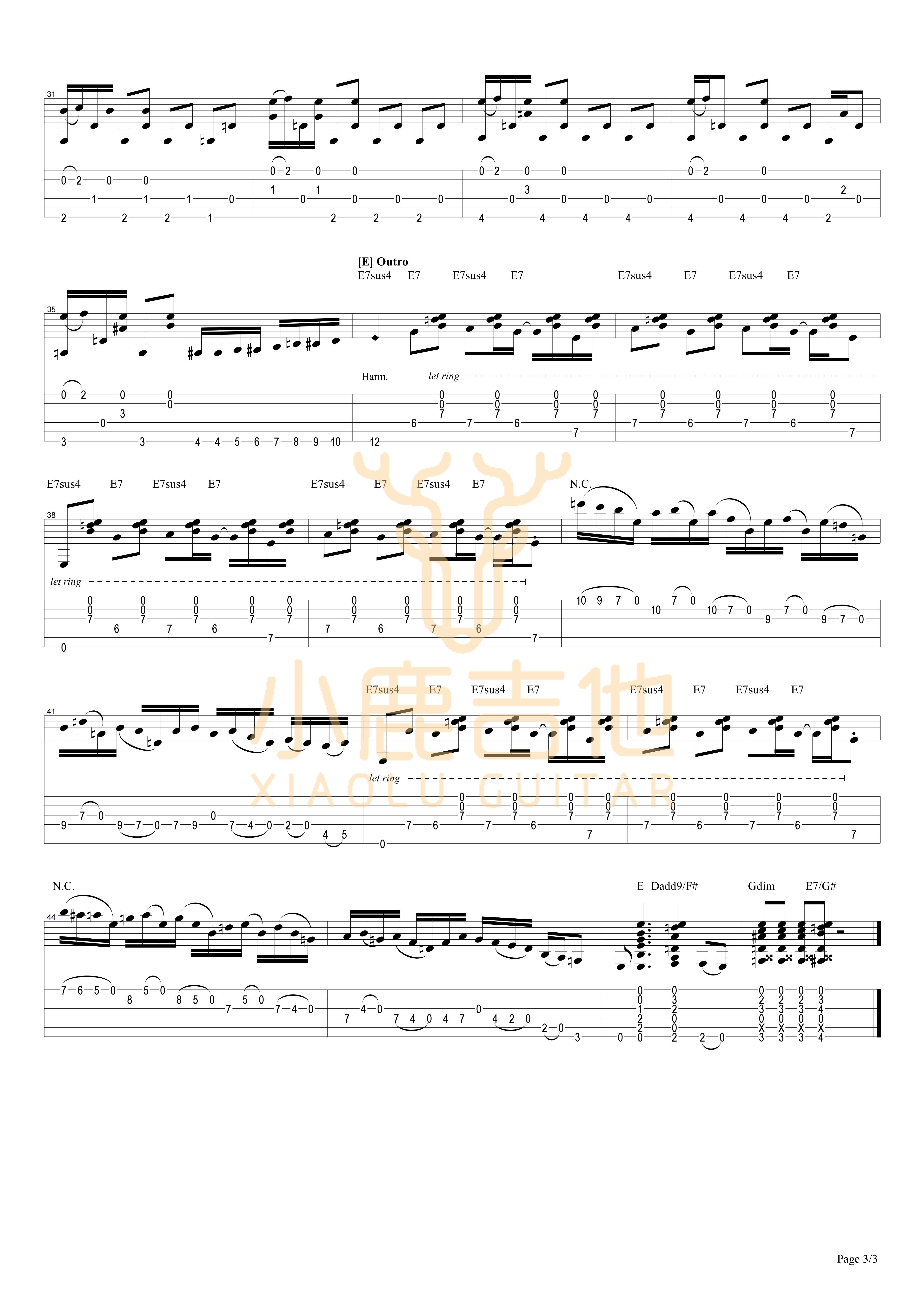 Tommy Emmanuel I Go To Rio吉他谱 指弹六线谱