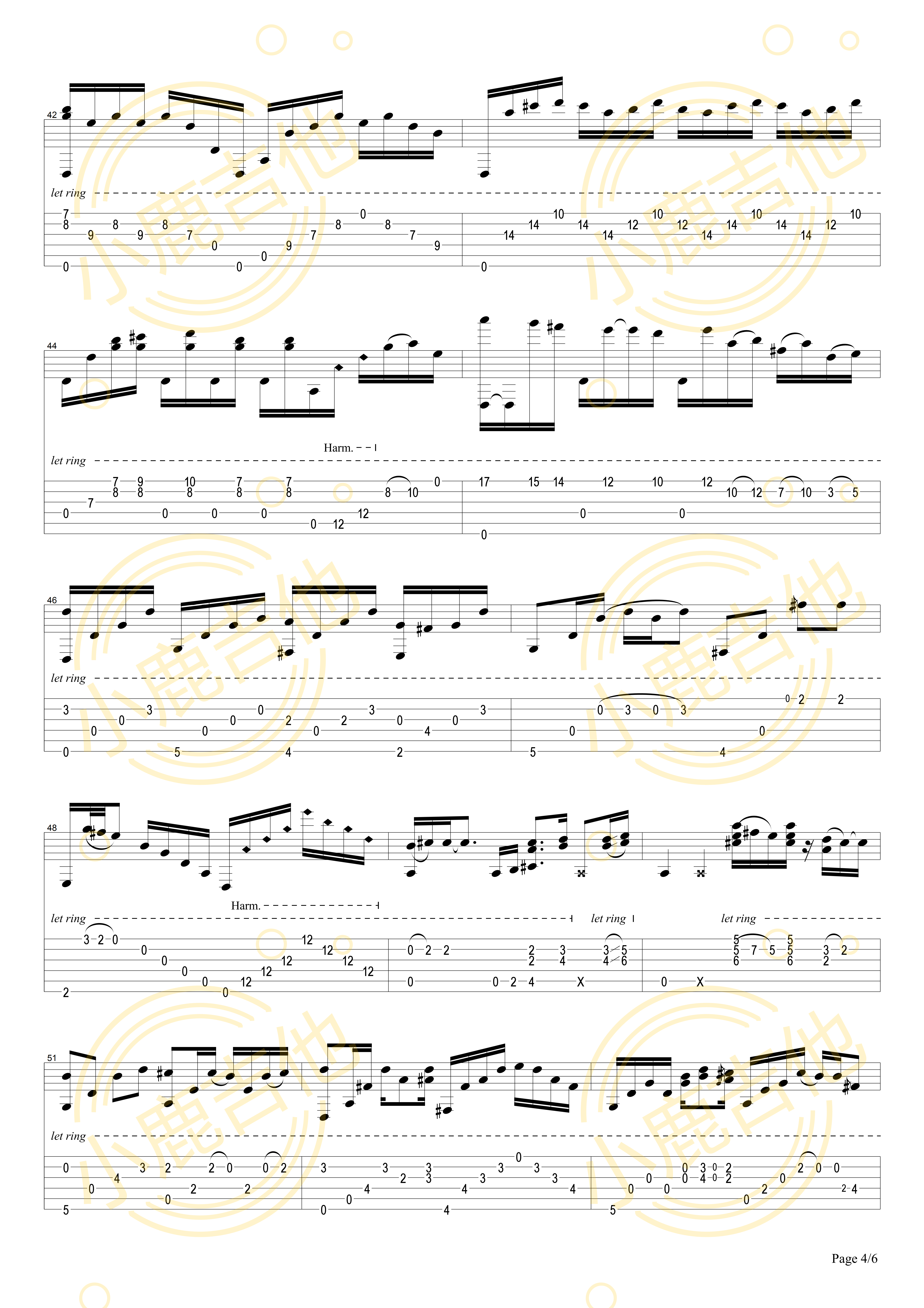 Tommy Emmanuel Imagine吉他谱 指弹六线谱