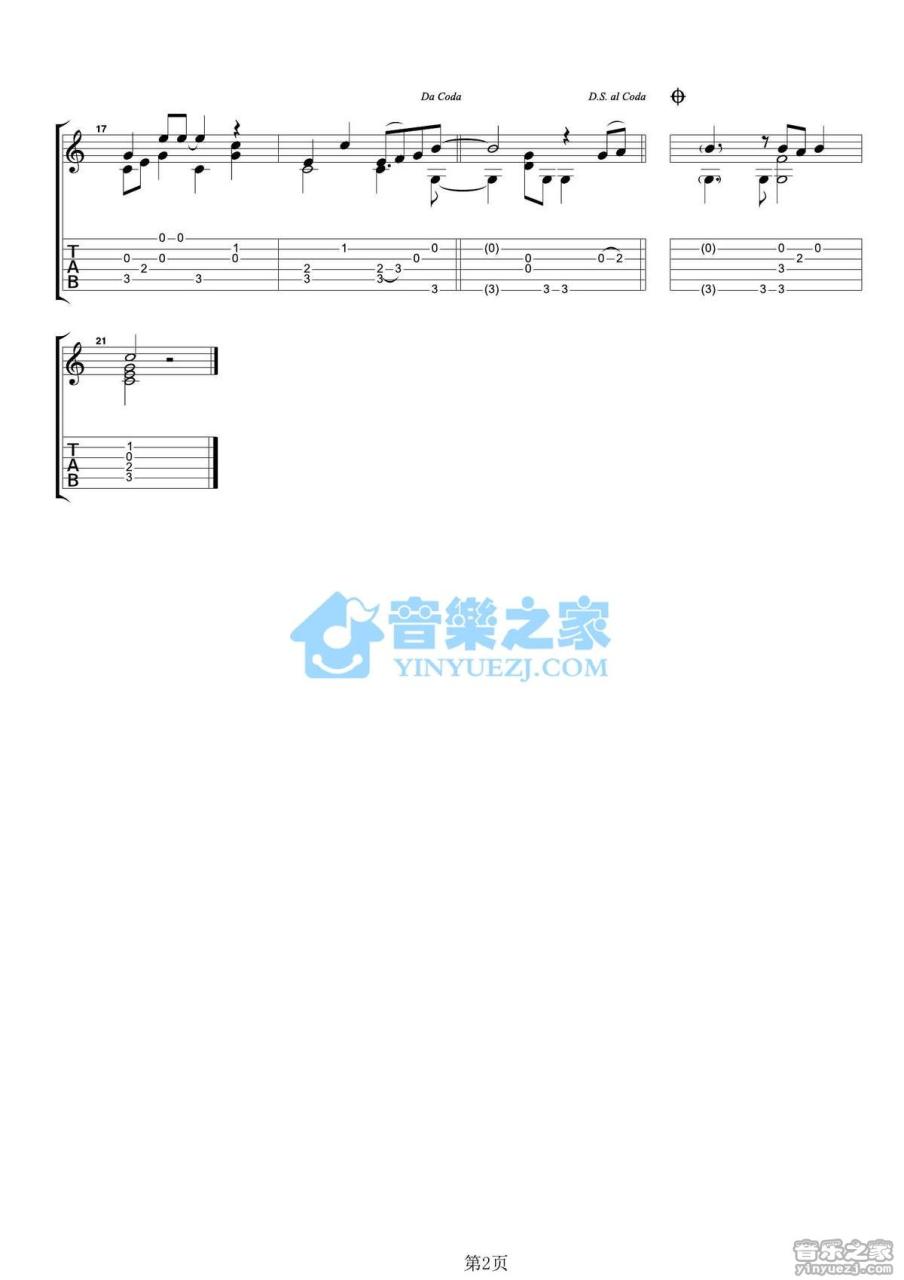 The Beatles In My Life吉他谱 指弹六线谱