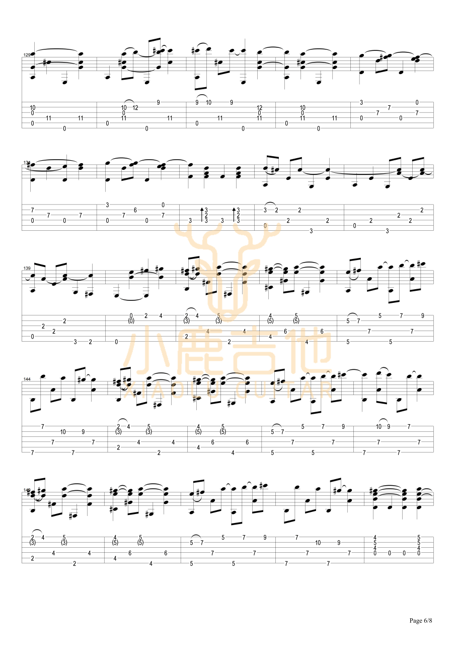 Tommy Emmanuel Locomotivation吉他谱 指弹六线谱