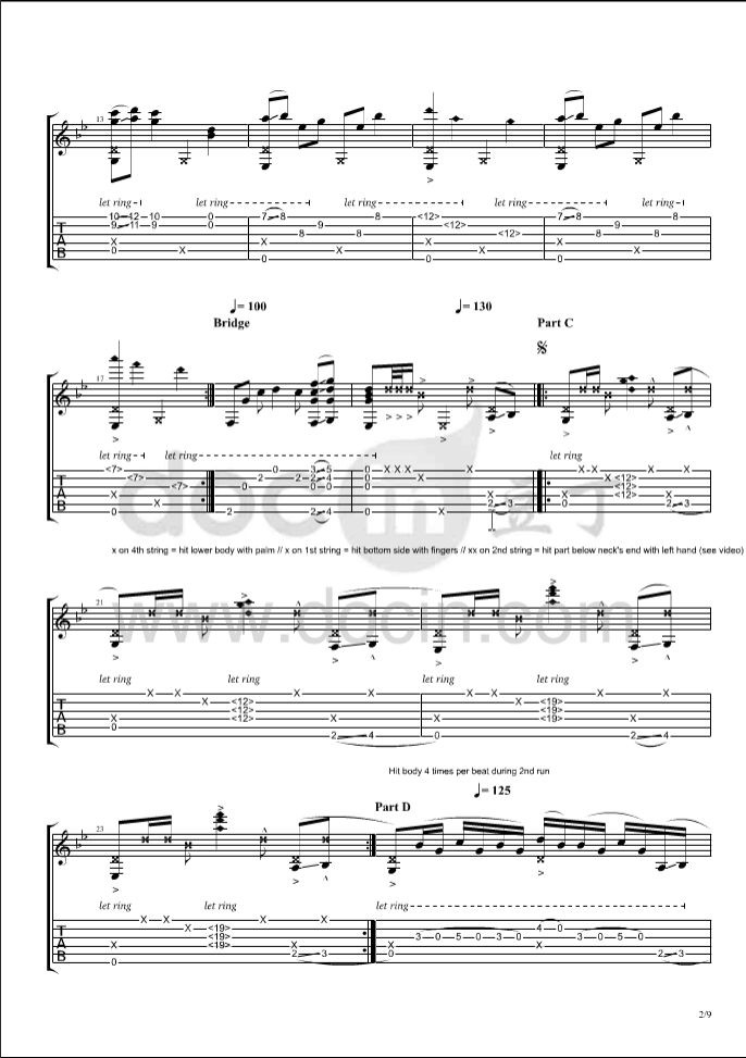 Tobias Rauscher Memories吉他谱 指弹六线谱