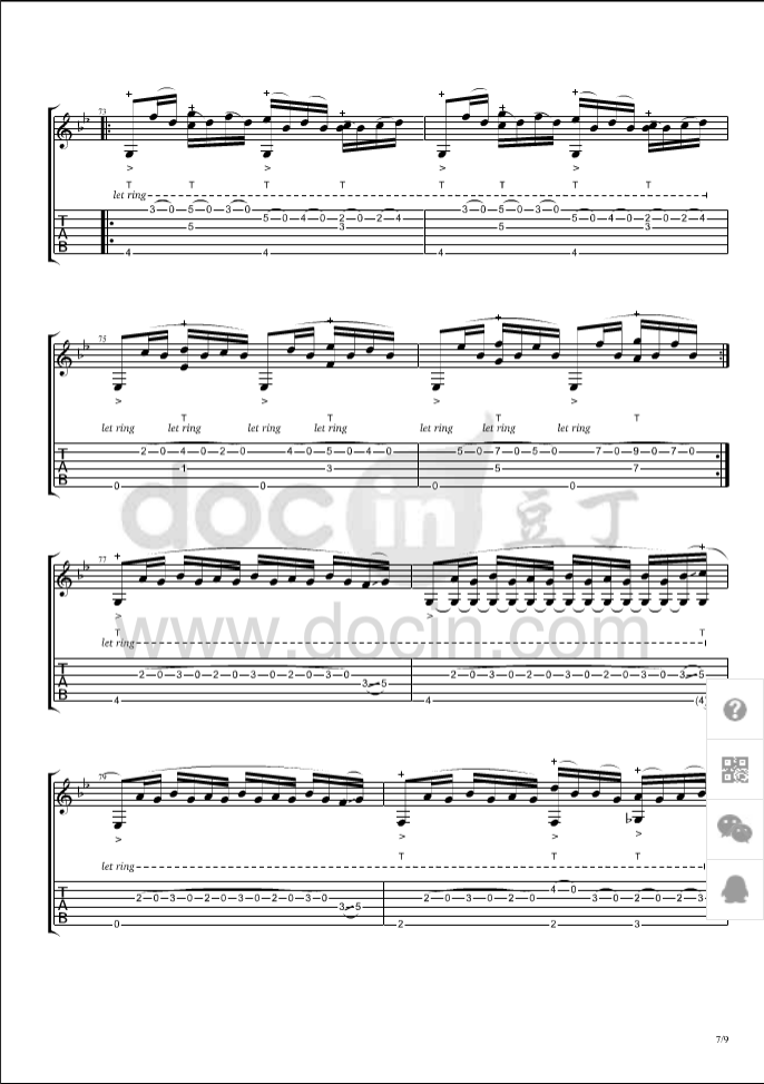 Tobias Rauscher Memories吉他谱 指弹六线谱
