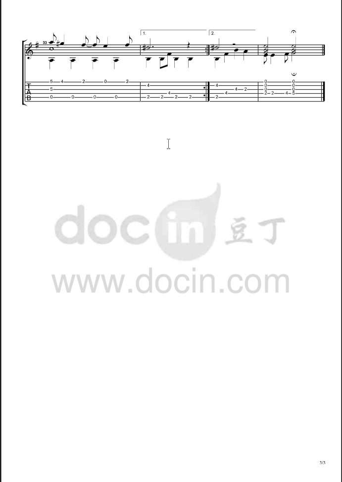 Herman's Hermits No Milk Today指弹谱 原调六线谱