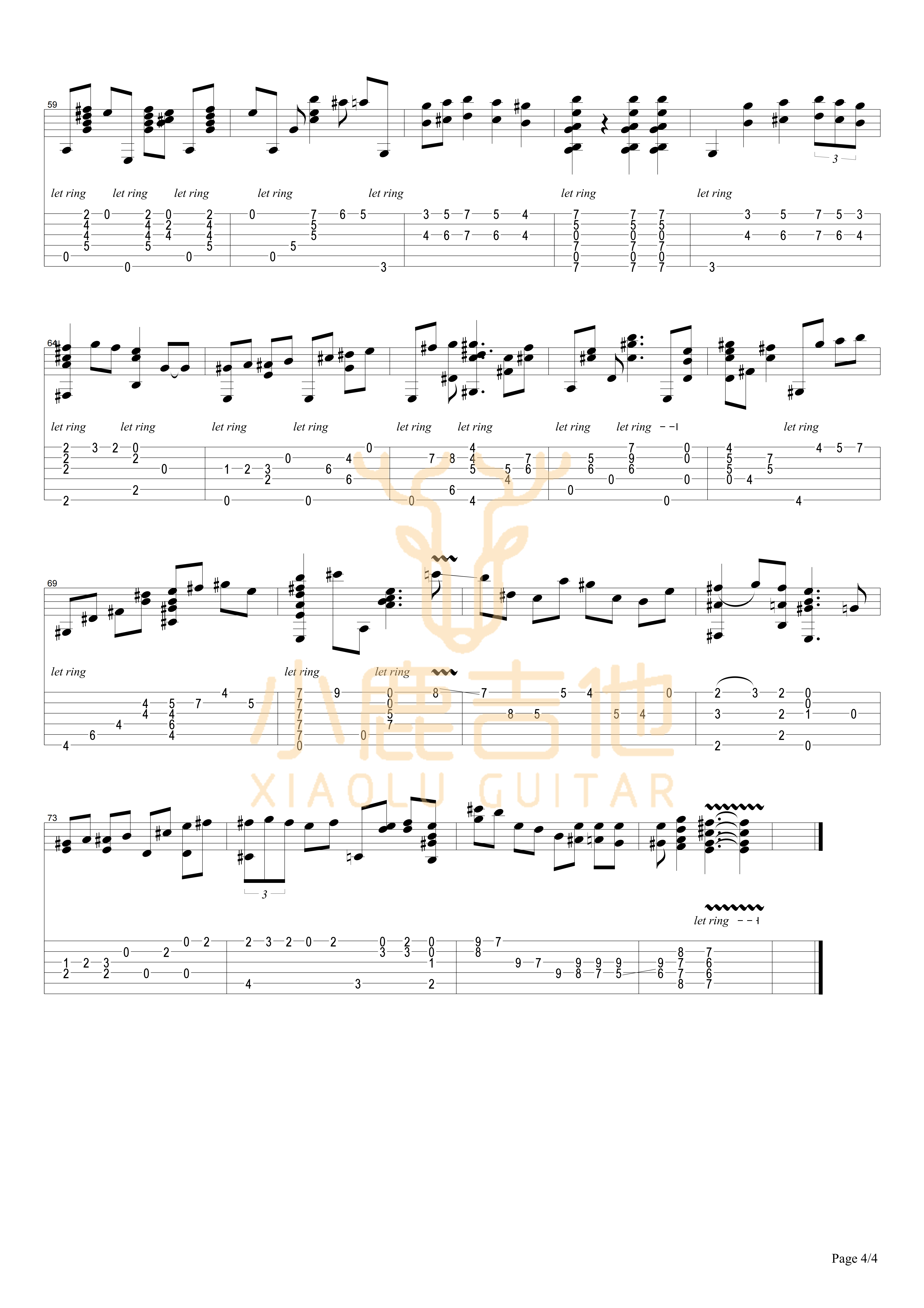 Tommy Emmanuel Ol Brother Hubbard吉他谱 指弹六线谱