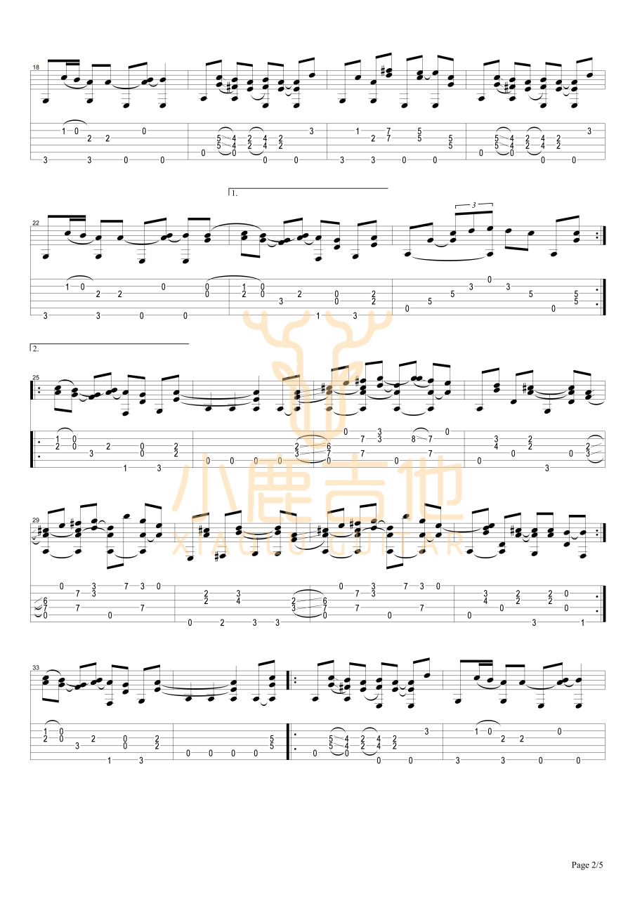 Tommy Emmanuel Old Town吉他谱 指弹六线谱