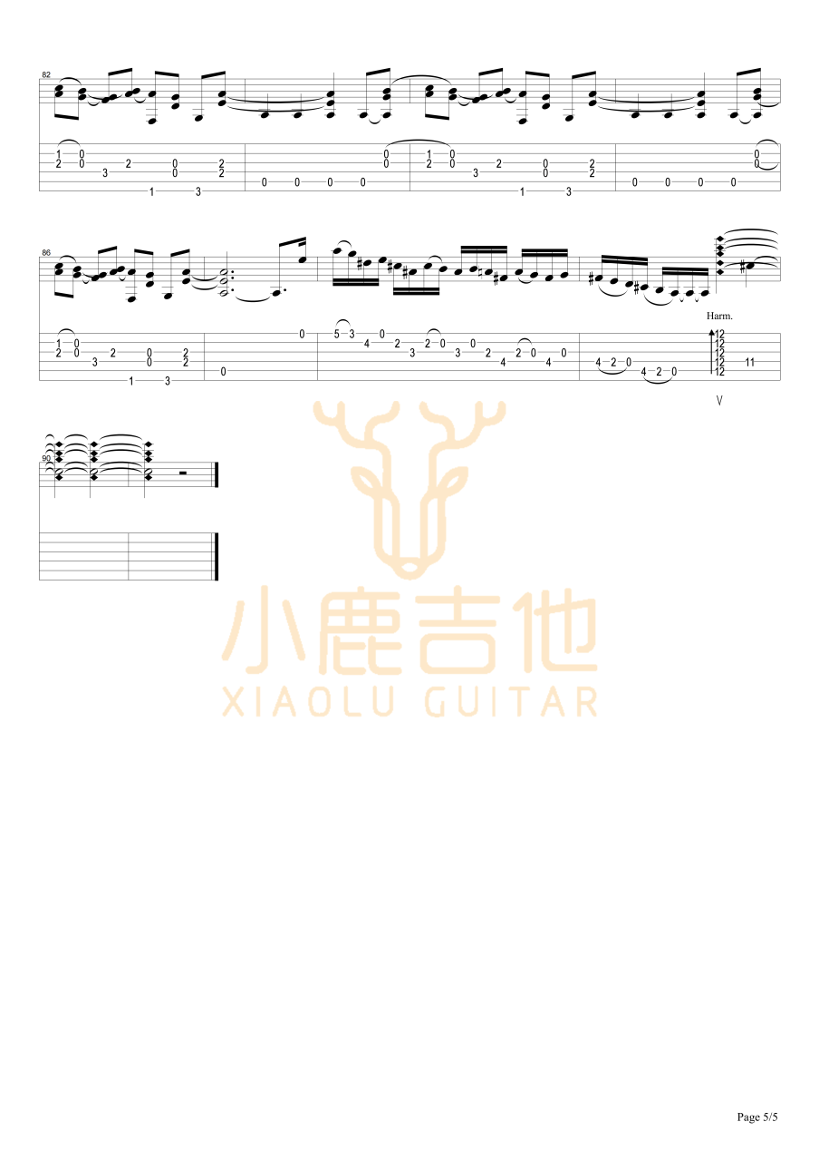 Tommy Emmanuel Old Town吉他谱 指弹六线谱