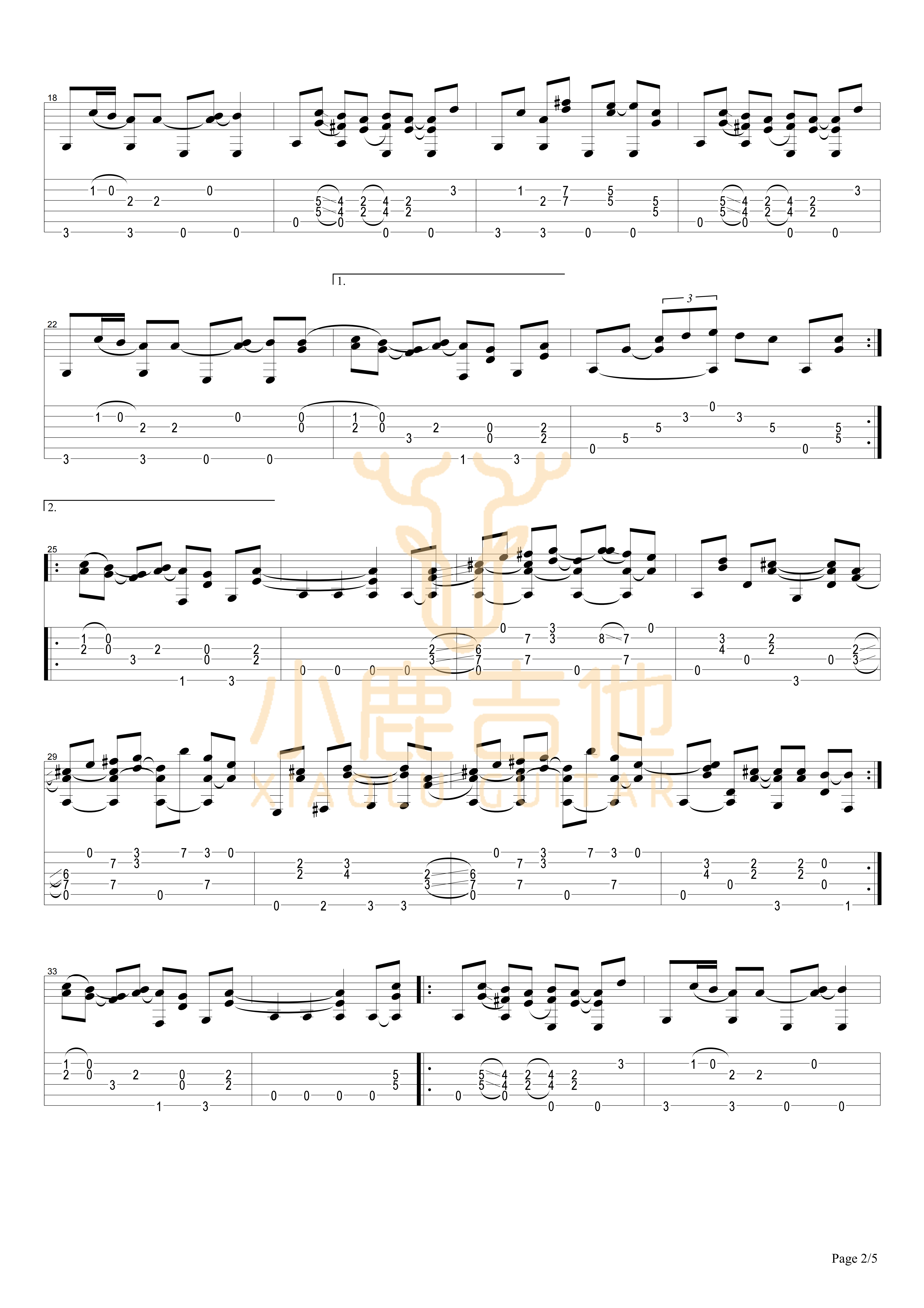 Tommy Emmanuel Old Town吉他谱 指弹六线谱