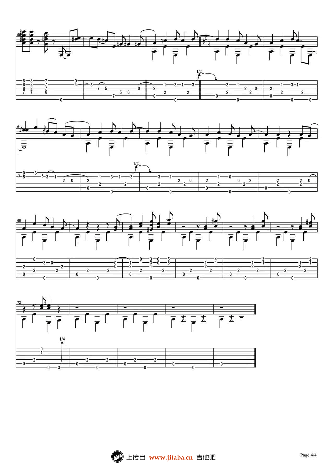 Tommy Emmanuel Windy And Warm指弹谱