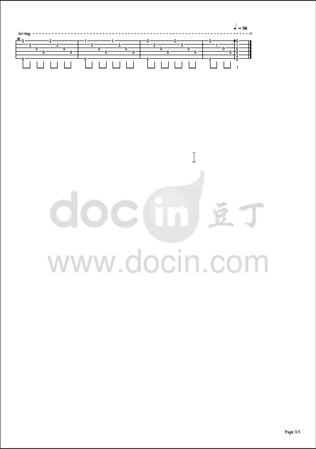 城直树 Yukata吉他指弹谱 E调 豆丁网编配