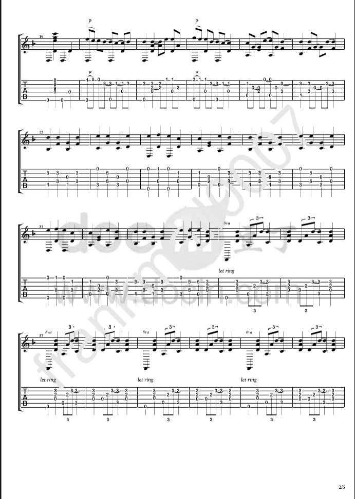 Andy McKee common ground吉他指弹谱