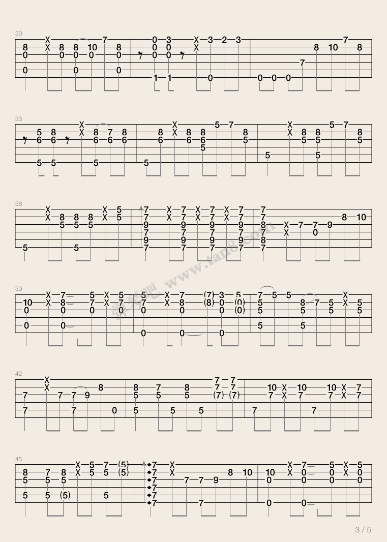 灌篮高手 好想大声说爱你吉他谱C调 弹唱六线谱