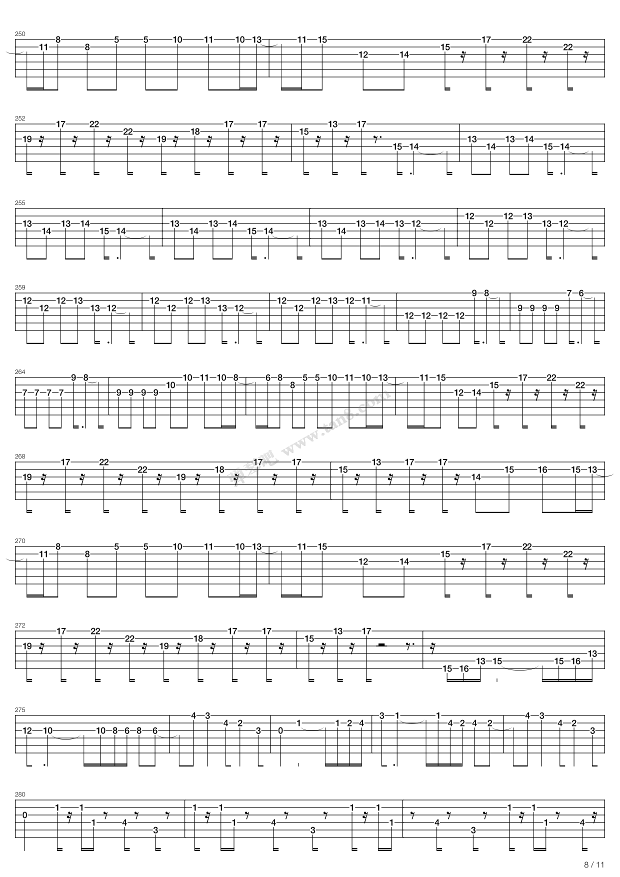 魂斗罗 魂斗罗吉他指弹谱 C调高清版 弹琴吧编配