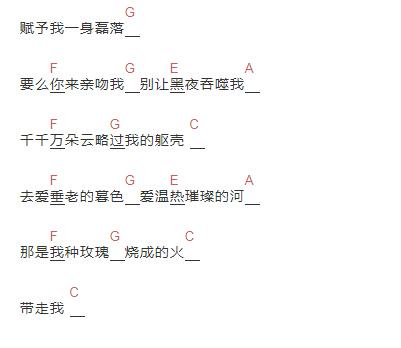 柳爽 玫瑰窃贼吉他谱C调 弹唱六线谱