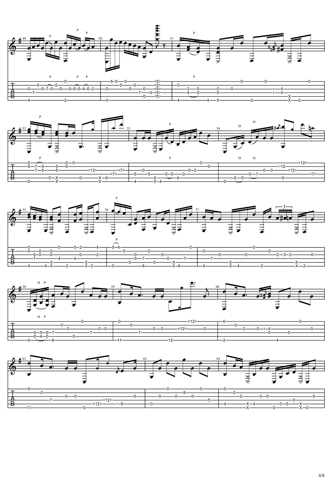 RADWIMPS 没什么大不了吉他谱 指弹六线谱