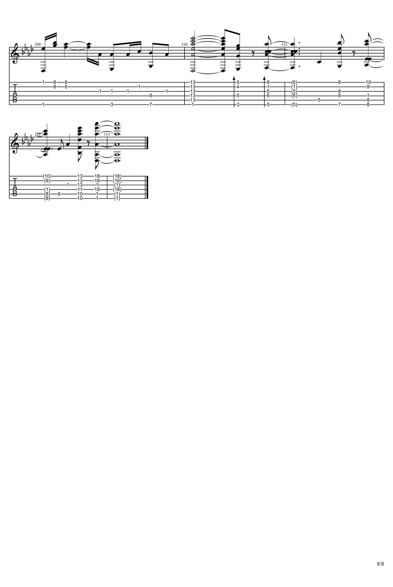RADWIMPS 没什么大不了吉他谱 指弹六线谱