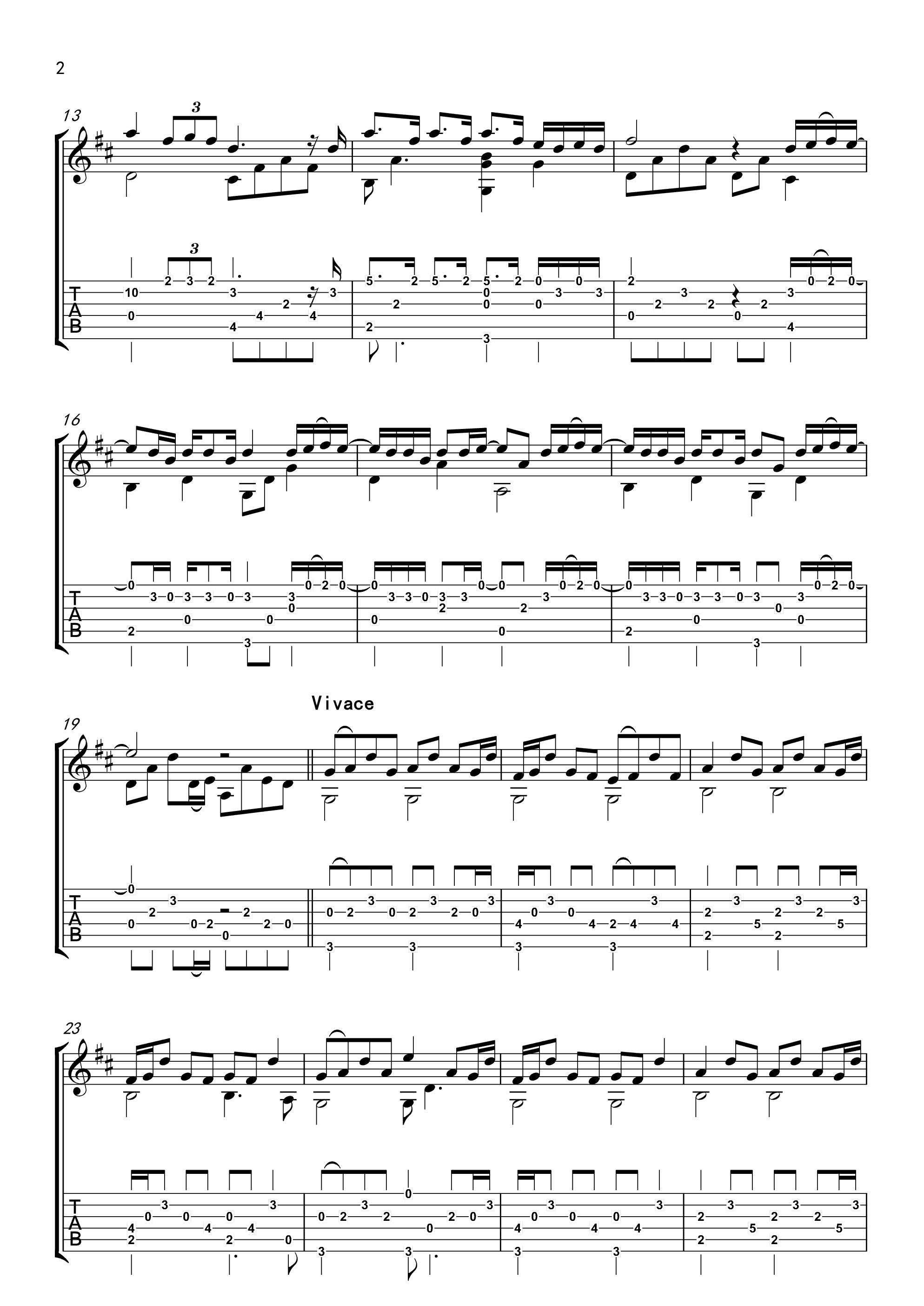 RADWIMPS 梦灯笼指弹谱 原调六线谱 高清版