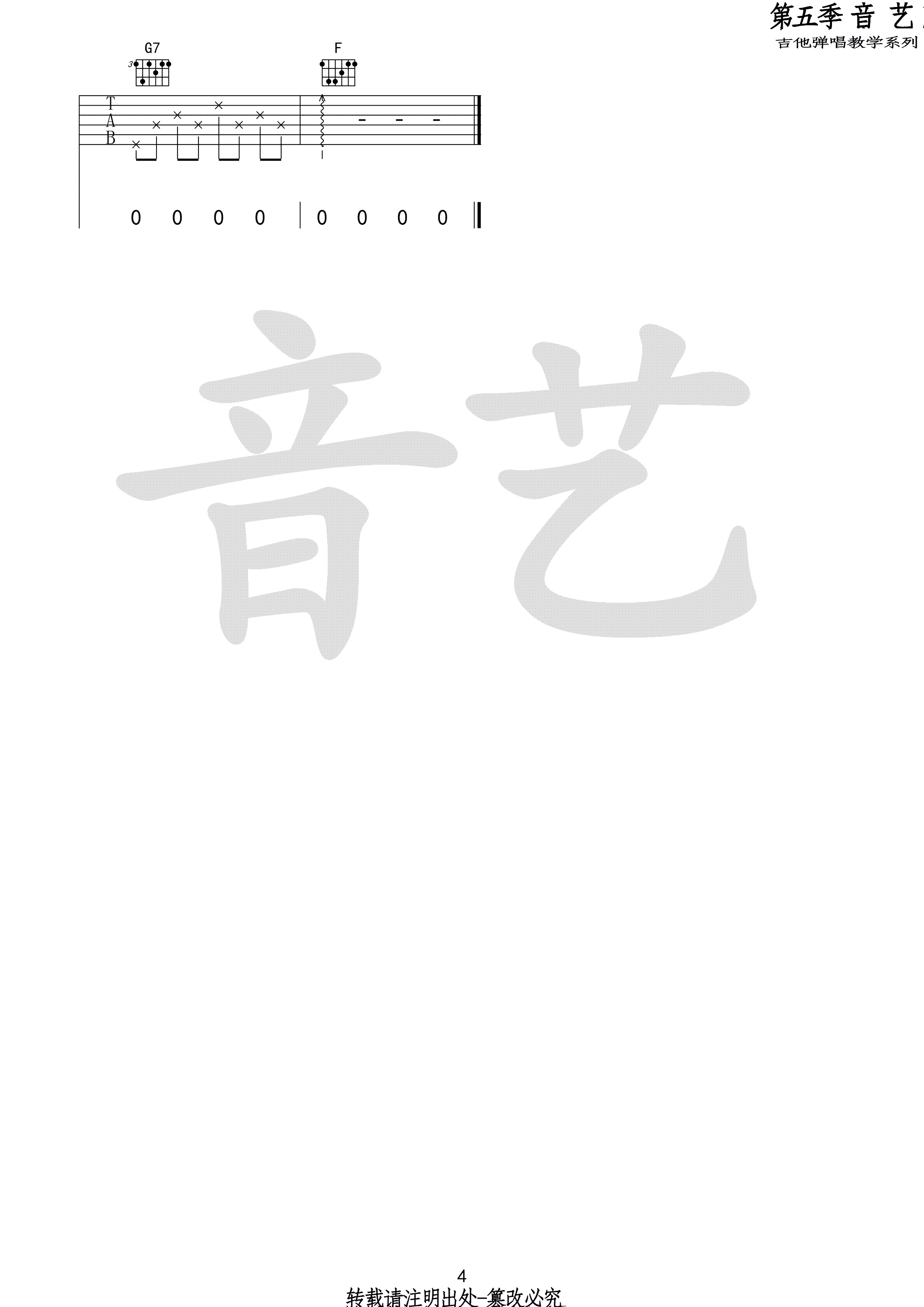 戴佩妮 你要的爱吉他谱F调 音艺吉他弹唱六线谱