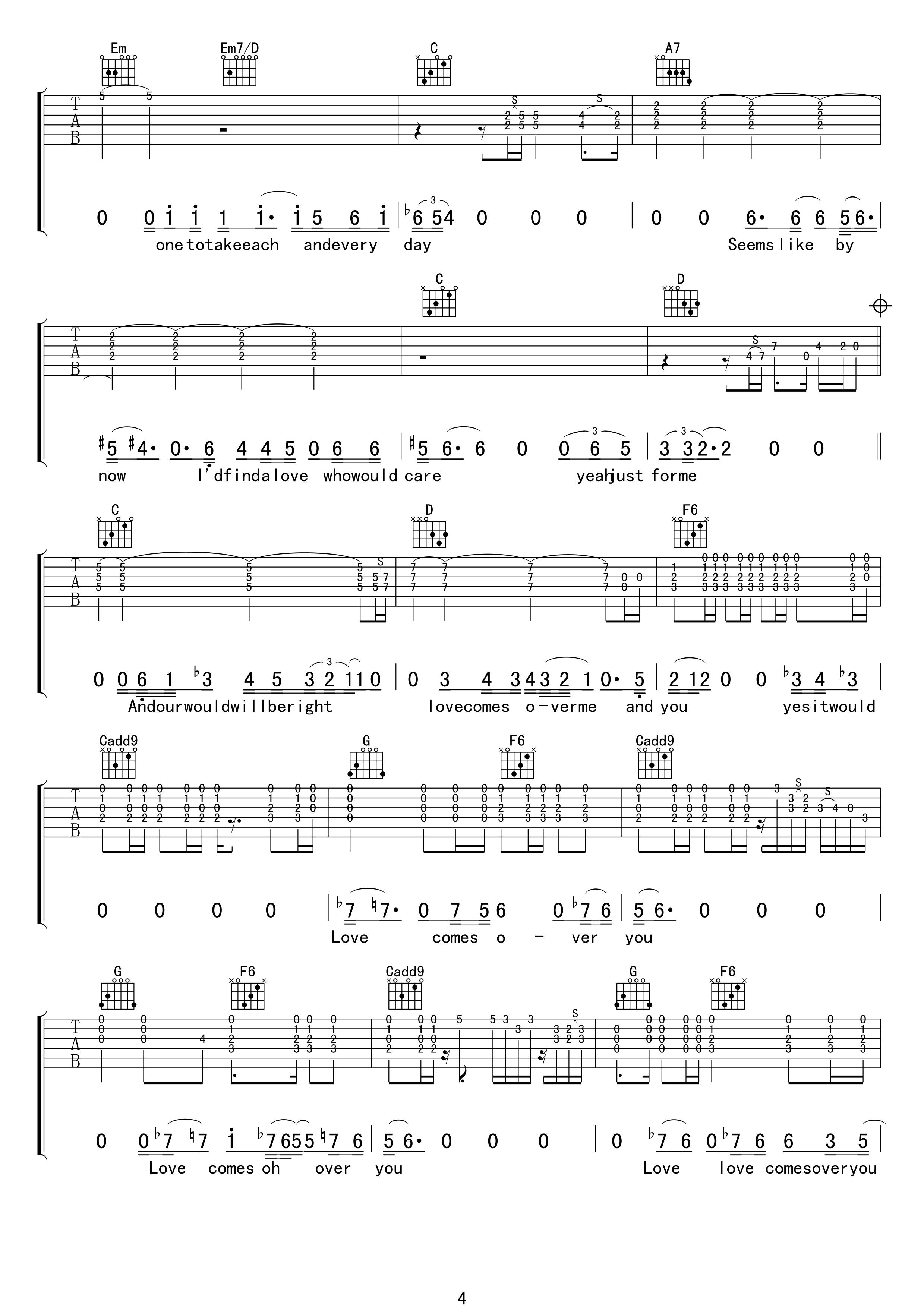 Eric Clapton running on faith吉他谱G调 17吉他弹唱六线谱