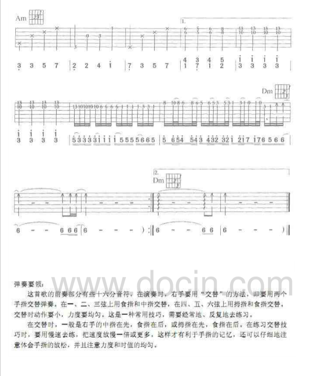 羽泉 烫心吉他谱F调 刘天礼记谱弹唱六线谱