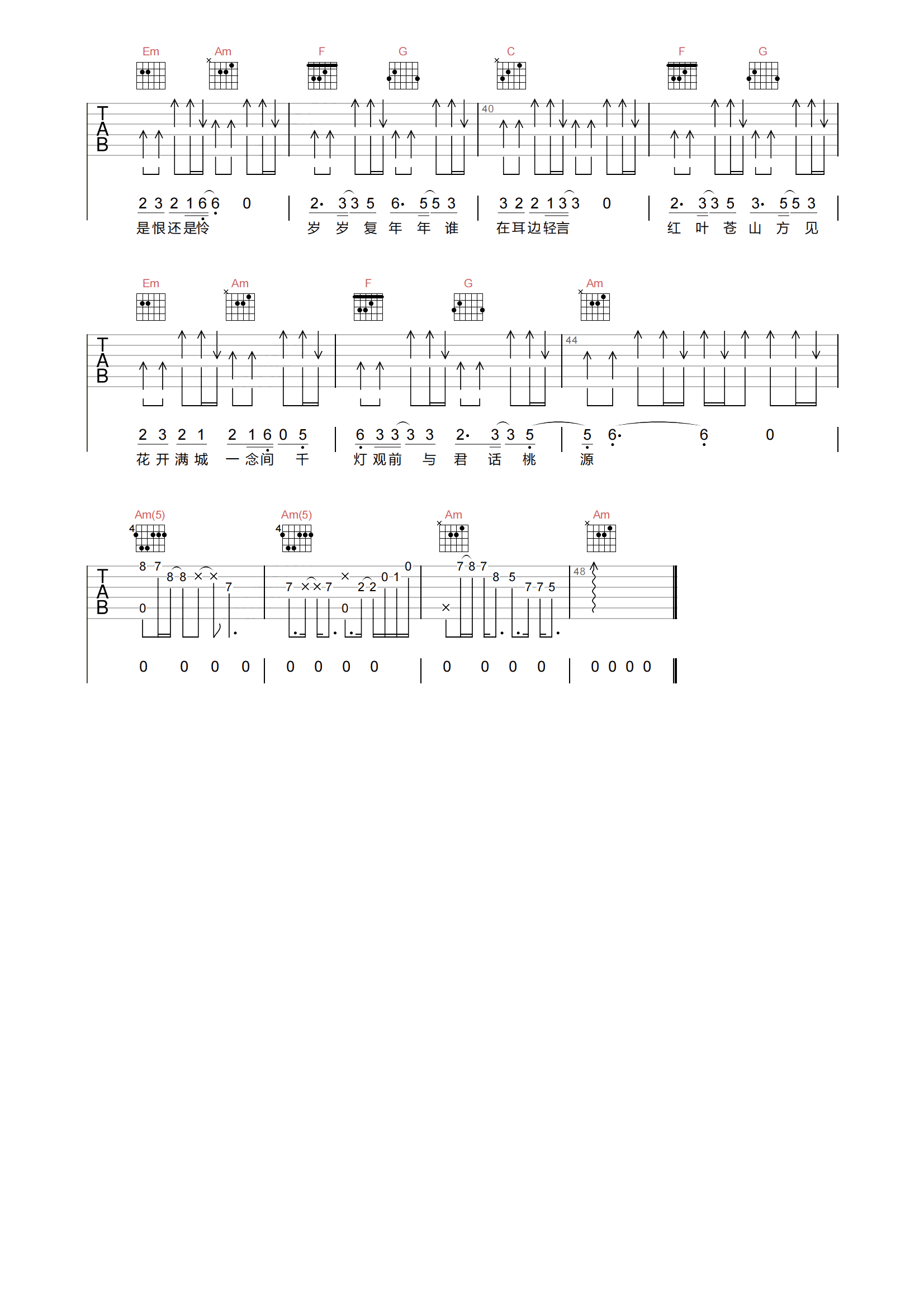 KBSHINYA 悦神吉他谱B调 弹唱六线谱